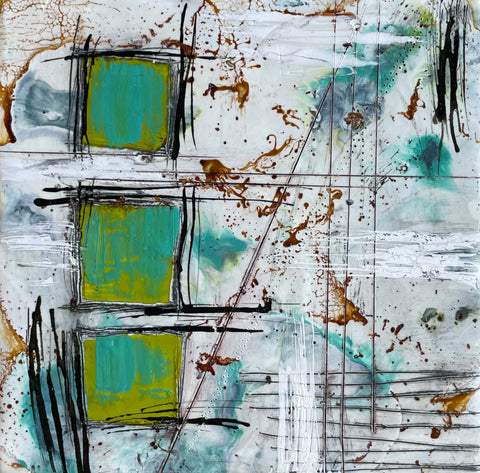 "Non Nomen" 6.5 x 6.5 Encaustic